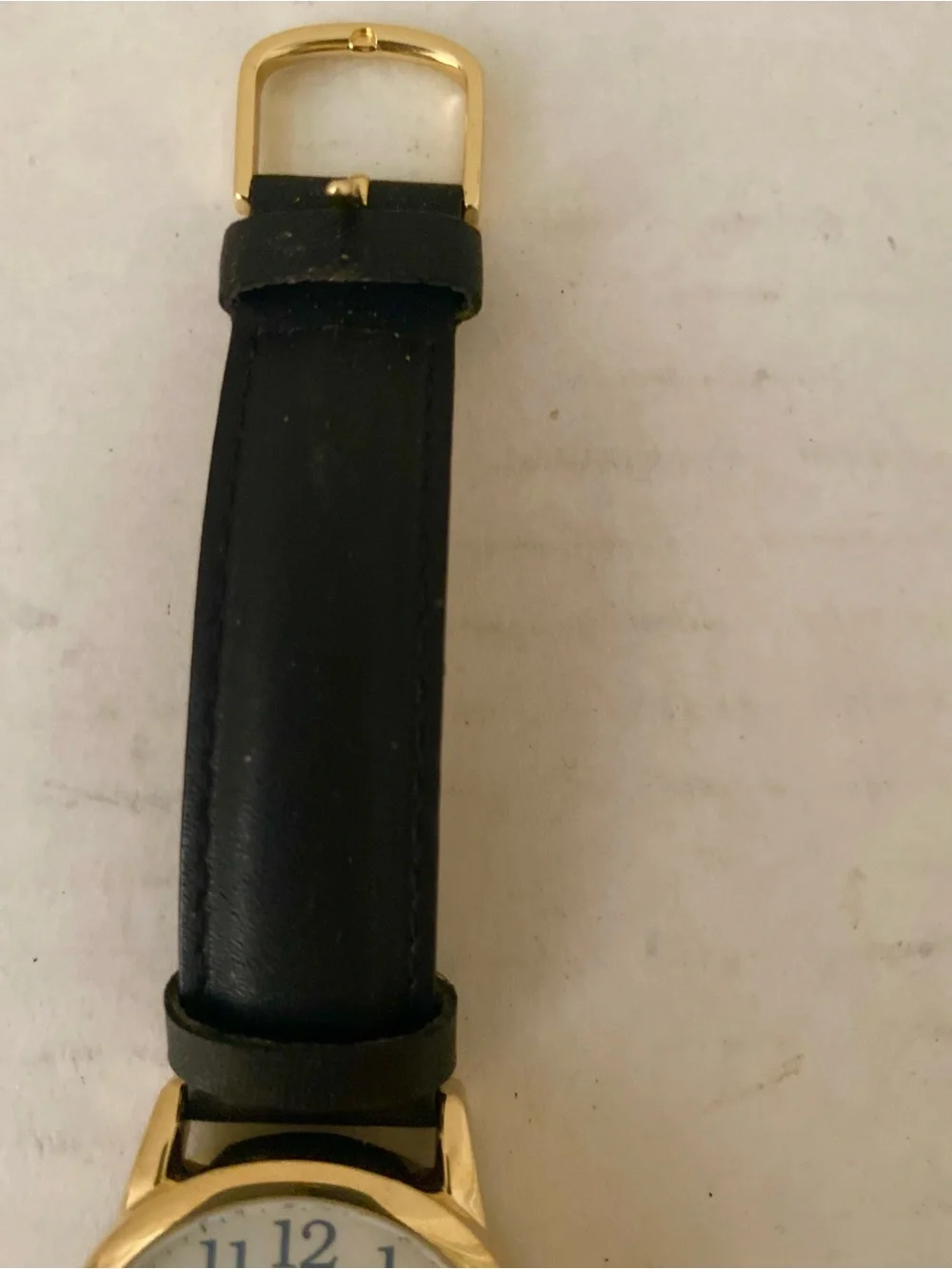 Timex Unisex  Indiglo Easy Reader Gold Case Watch with Black Strap